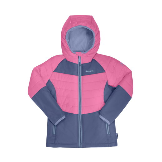 Kamik Steppjacke Celeste (Ganzjahresjacke, winddicht, reflektierend) pink/slateblau Mädchen